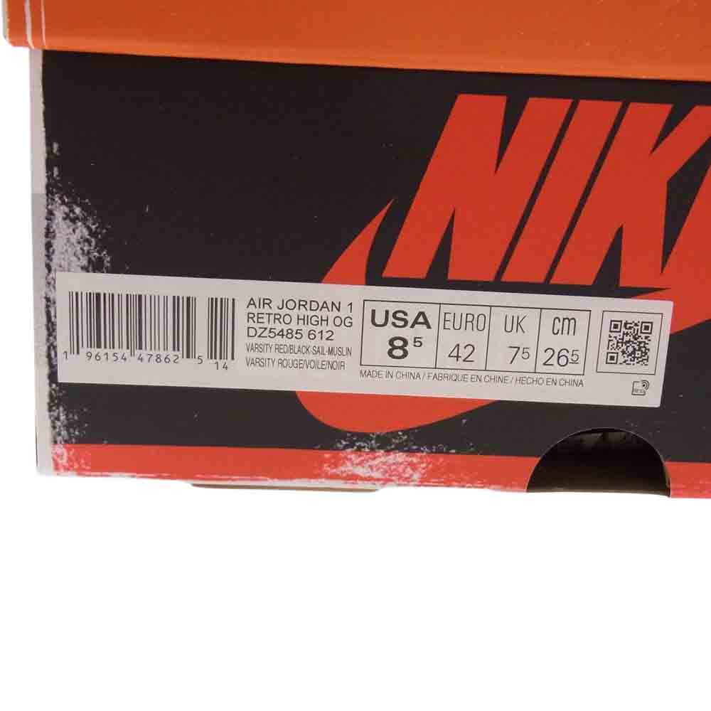 NIKE ナイキ DZ5485-612 AIR JORDAN 1 エアジョーダン 1 RETRO HIGH OG Chicago Lost and Found レトロ ハイカット スニーカー レッド系 26.5cm【新古品】【未使用】【中古】