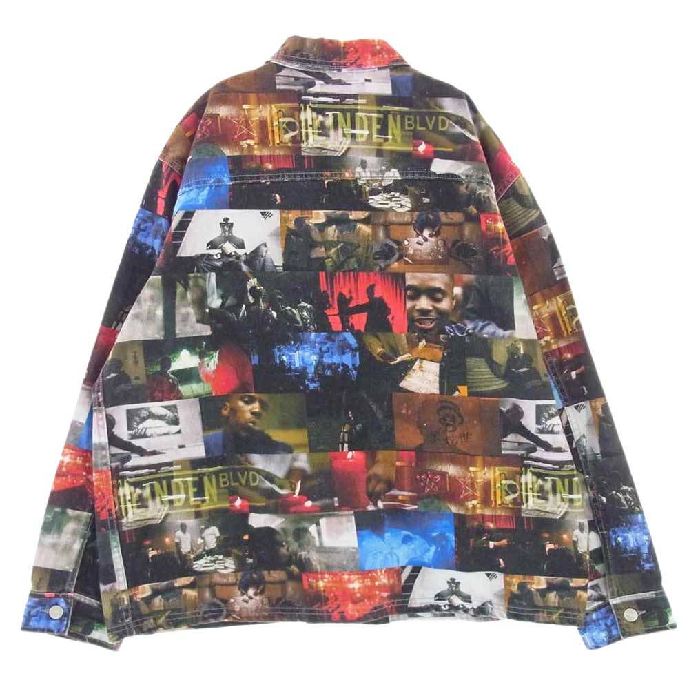 Supreme シュプリーム 21AW Nas and DMX Collage Denim Chore Coat 総柄 デニム ジャケット マルチカラー系 L【中古】