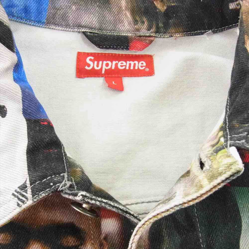 Supreme シュプリーム 21AW Nas and DMX Collage Denim Chore Coat 総柄 デニム ジャケット マルチカラー系 L【中古】