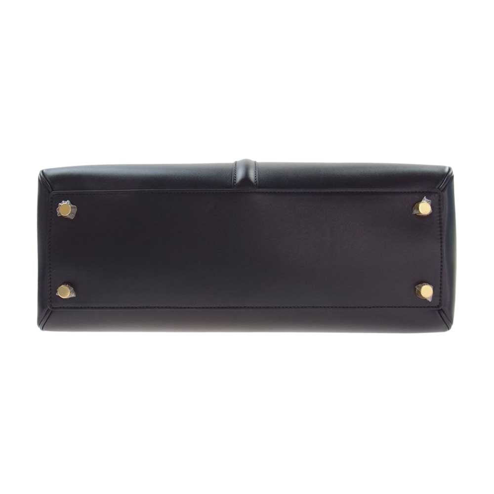 CELINE セリーヌ 16 セーズ ミディアム レザー 2WAY ショルダー ハンド バッグ ブラック系【美品】【中古】