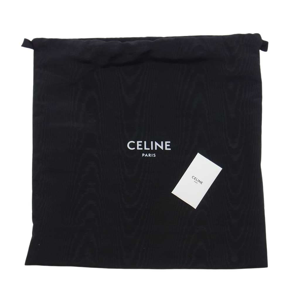 CELINE セリーヌ 16 セーズ ミディアム レザー 2WAY ショルダー ハンド バッグ ブラック系【美品】【中古】