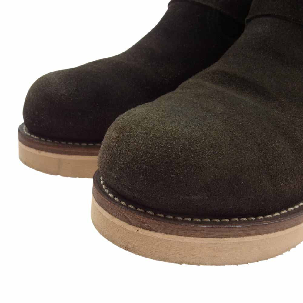 RED WING レッドウィング 8274 羽根タグ Engineer Boots スウェード エンジニア ブーツ ブラック ラフアウト ソールカスタム ダークブラウン系 26.5cm【中古】