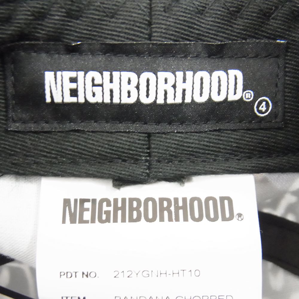NEIGHBORHOOD ネイバーフッド 21AW 212YGNH-HT10 BANDANA CHOPPED/E-HAT ハット  ブラック系 L【中古】