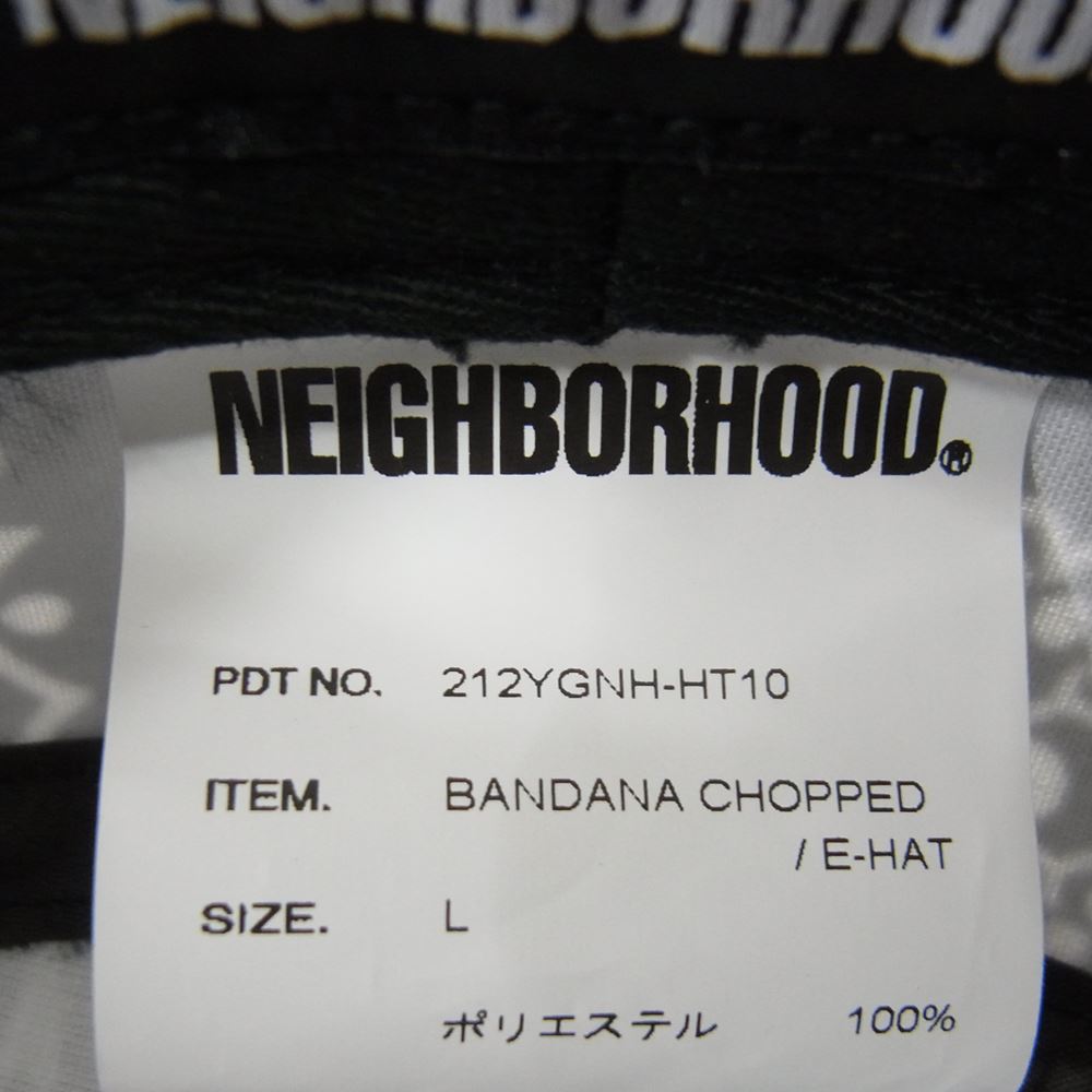 NEIGHBORHOOD ネイバーフッド 21AW 212YGNH-HT10 BANDANA CHOPPED/E-HAT ハット  ブラック系 L【中古】