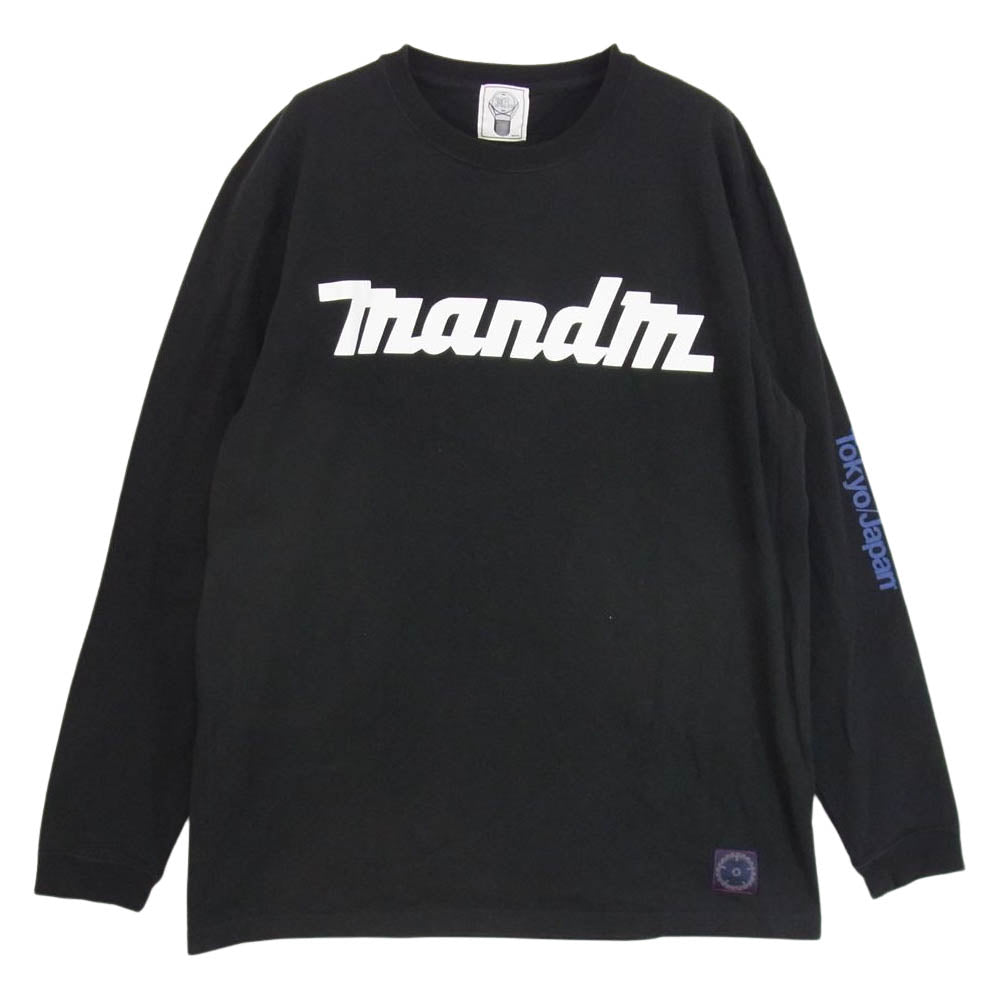 エムアンドエム カスタムパフォーマンス プリント ロングスリーブ Tシャツ カットソー ブラック系 XL【中古】