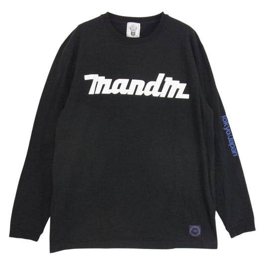 エムアンドエム カスタムパフォーマンス プリント ロングスリーブ Tシャツ カットソー ブラック系 XL【中古】