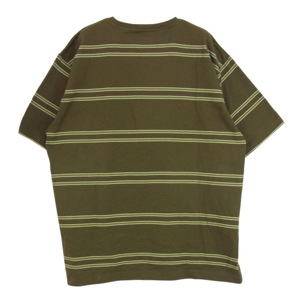WTAPS ダブルタップス 21SS 211ATDT-CSM23 JAM 02 /SS / COTTON ボーダー Tシャツ カーキ系 3【中古】