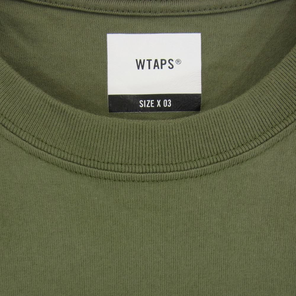 WTAPS ダブルタップス 21AW 212PCDT-LT02S CROSSBONES / SCREEN LS TEE クロスボーン カットソー カーキ系 3【中古】