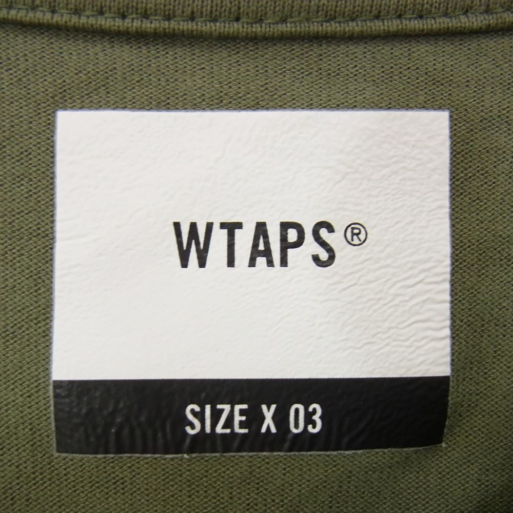 WTAPS ダブルタップス 21AW 212PCDT-LT02S CROSSBONES / SCREEN LS TEE クロスボーン カットソー カーキ系 3【中古】