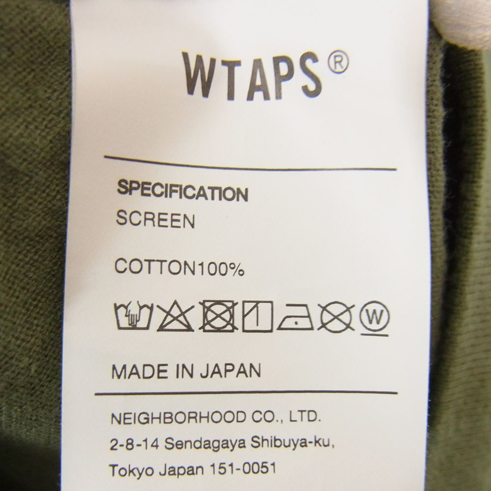 WTAPS ダブルタップス 21AW 212PCDT-LT02S CROSSBONES / SCREEN LS TEE クロスボーン カットソー カーキ系 3【中古】