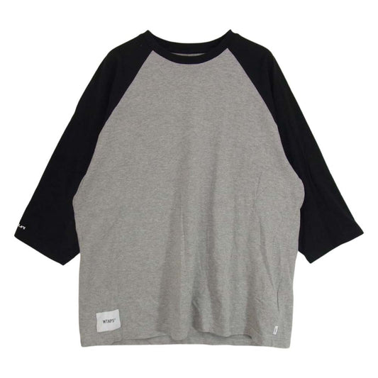 WTAPS ダブルタップス 21SS 211ATDT-CSM30 IAN RAGLAN COTTON ラグラン 7分袖 Tシャツ カットソー グレー系 3【中古】
