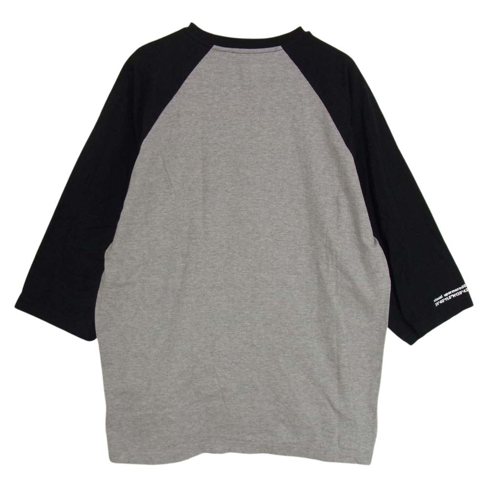 WTAPS ダブルタップス 21SS 211ATDT-CSM30 IAN RAGLAN COTTON ラグラン 7分袖 Tシャツ カットソー グレー系 3【中古】