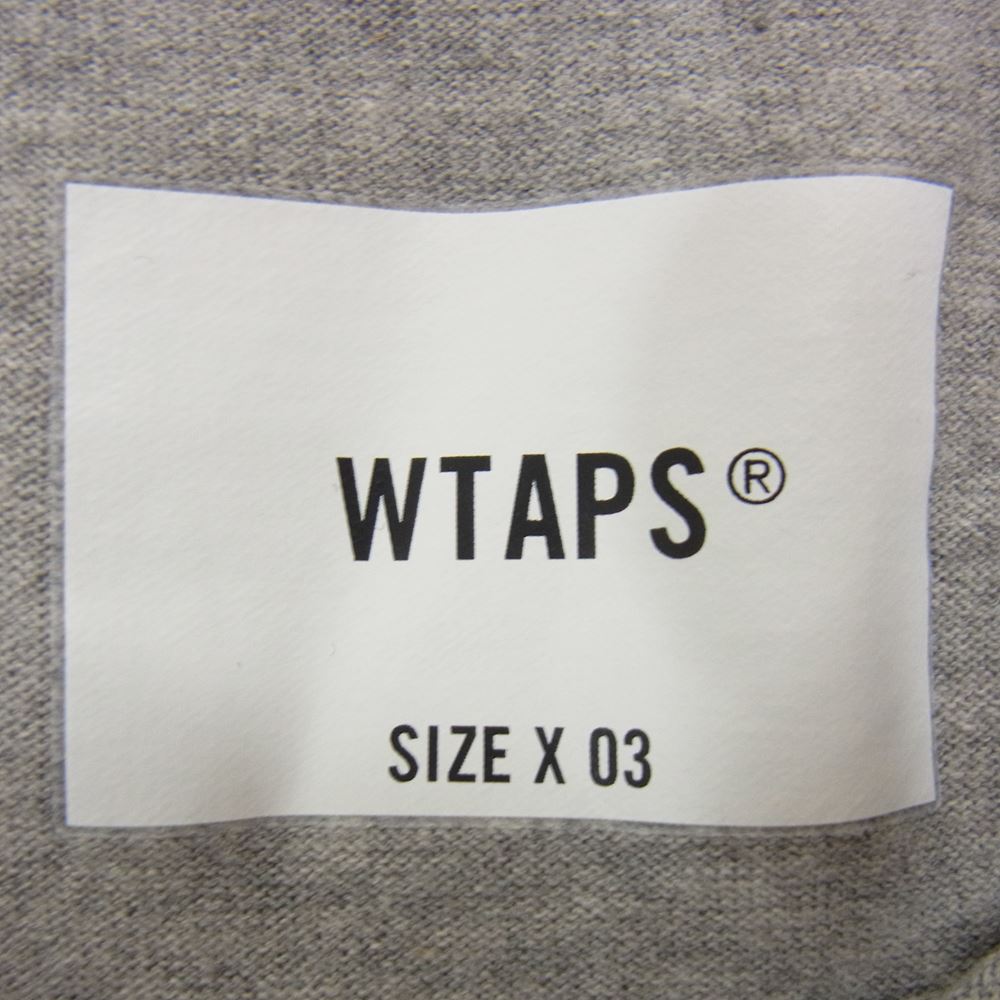 WTAPS ダブルタップス 21SS 211ATDT-CSM30 IAN RAGLAN COTTON ラグラン 7分袖 Tシャツ カットソー グレー系 3【中古】