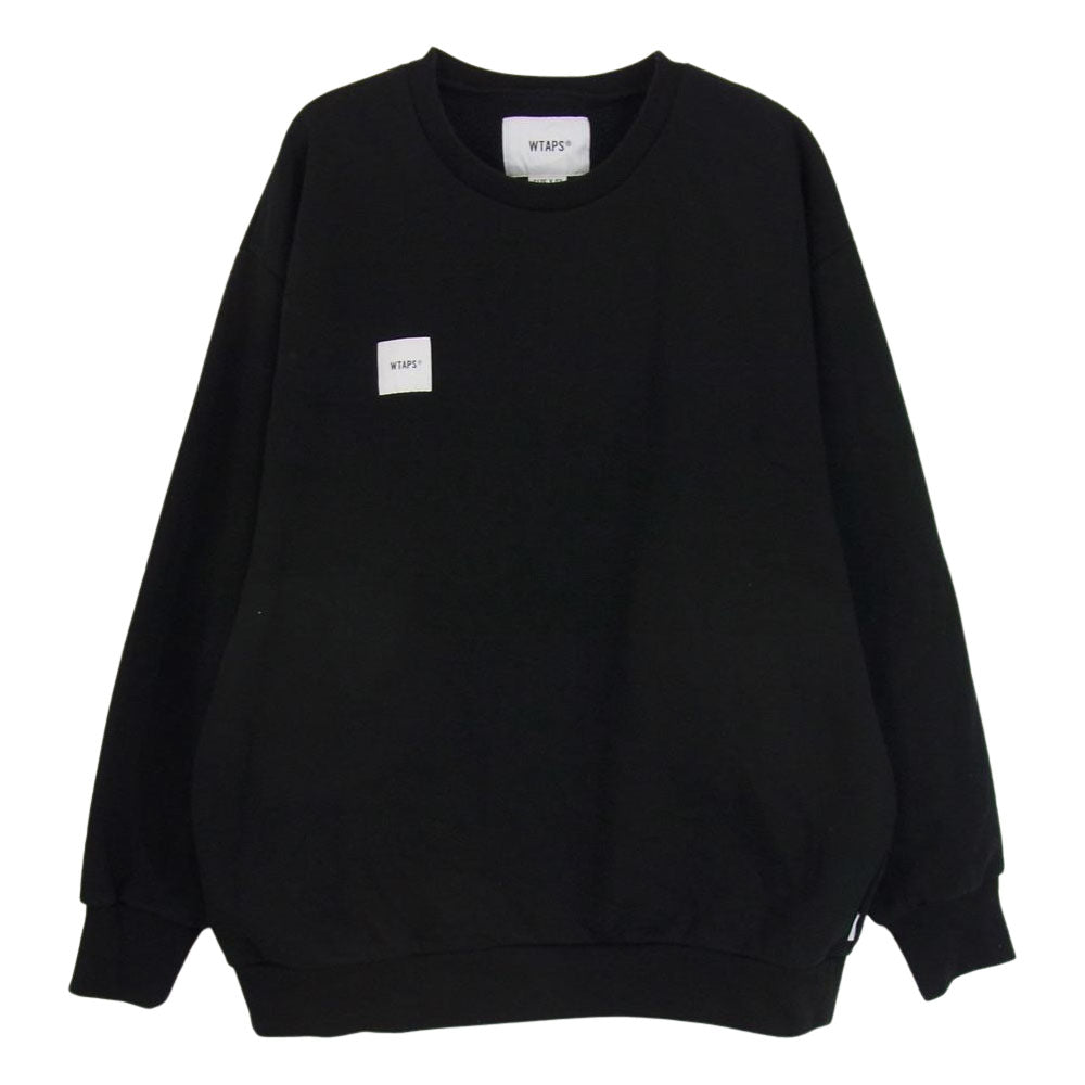 WTAPS ダブルタップス 20SS 201ATDT-CSM20 HOME BASE CREW NECK SWEATSHIRT ホームベース ロゴ クルーネック スウェット トレーナー ブラック系 3【中古】
