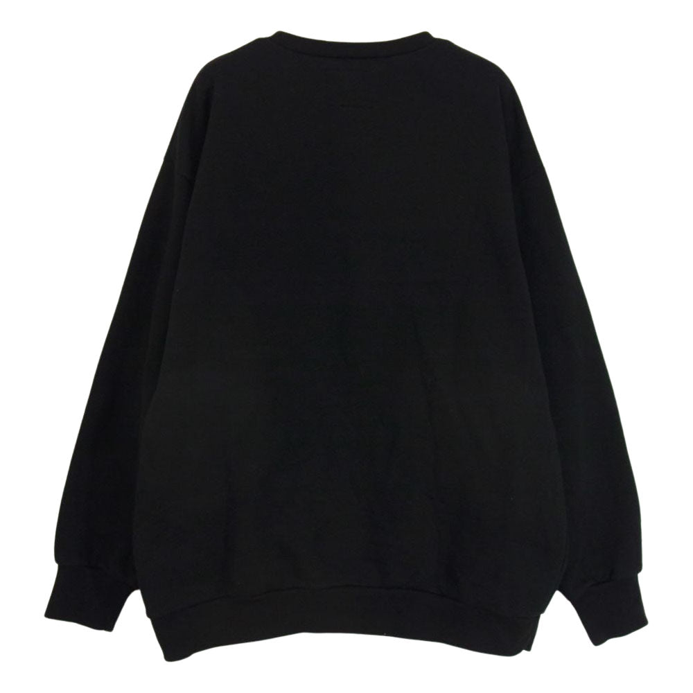 WTAPS ダブルタップス 20SS 201ATDT-CSM20 HOME BASE CREW NECK SWEATSHIRT ホームベース ロゴ クルーネック スウェット トレーナー ブラック系 3【中古】