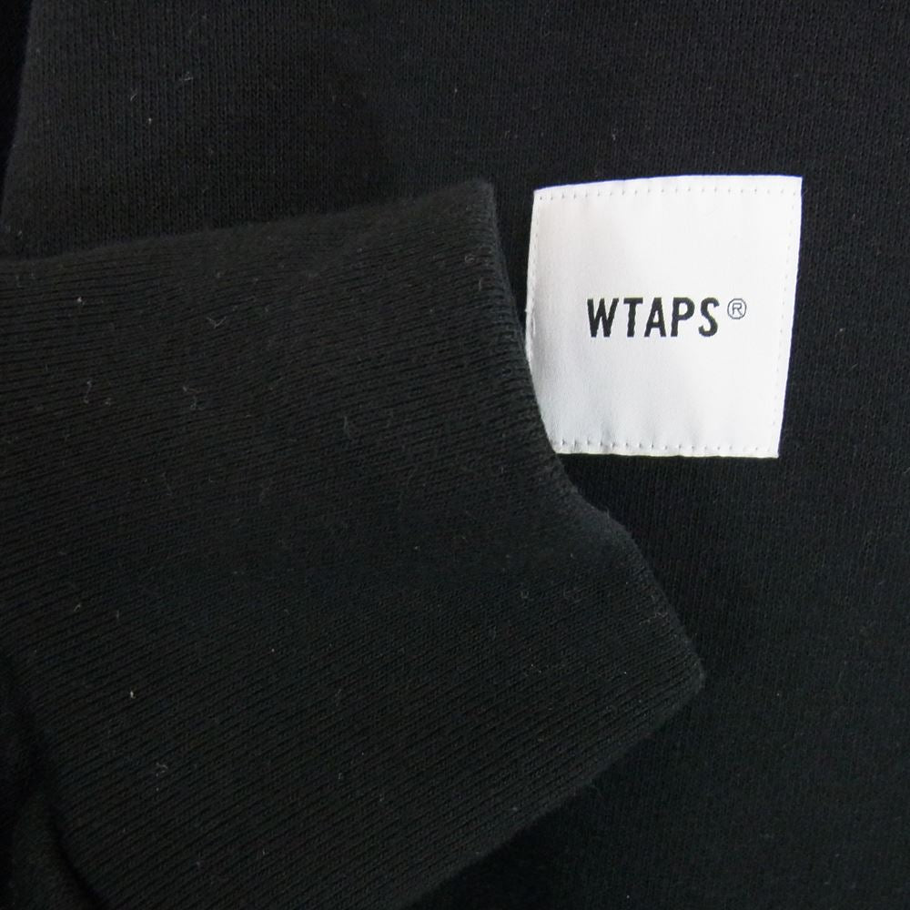 WTAPS ダブルタップス 20SS 201ATDT-CSM20 HOME BASE CREW NECK SWEATSHIRT ホームベース ロゴ クルーネック スウェット トレーナー ブラック系 3【中古】