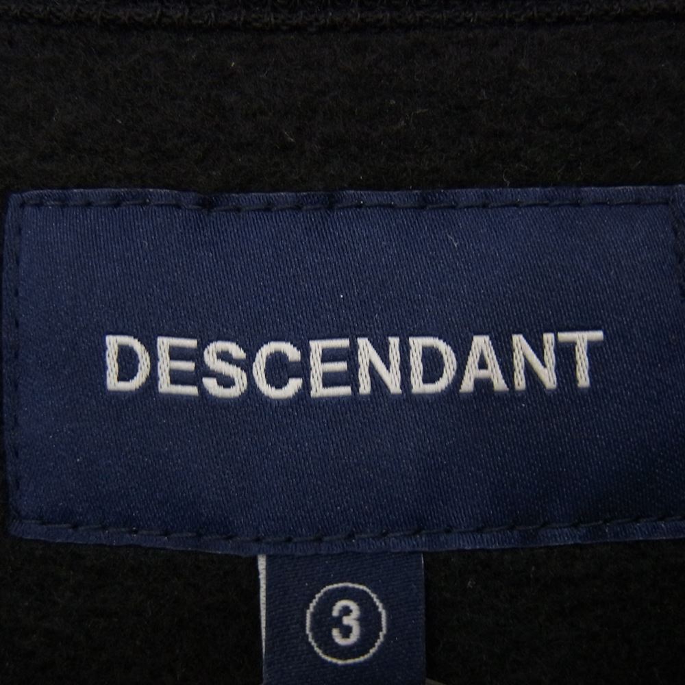 DESCENDANT ディセンダント 21AW TEAM CREW NECK SWEATSHIRT ロゴ スウェット ブラック系 3【中古】