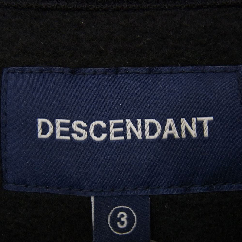DESCENDANT ディセンダント 21AW TEAM CREW NECK SWEATSHIRT ロゴ スウェット ブラック系 3【中古】