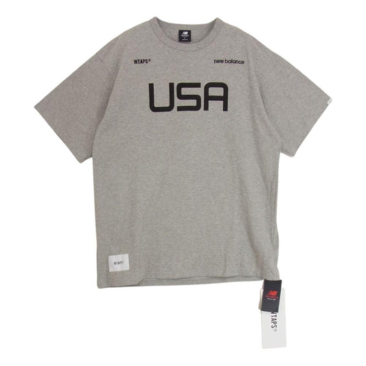 WTAPS ダブルタップス x New Balance Academy S/S T-shirt ニューバランス アカデミー Tシャツ グレー系 L【新古品】【未使用】【中古】