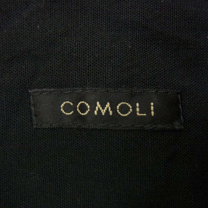 COMOLI コモリ 22SS V01-02017 ベタシャン スキッパー 半袖 シャツ ブラック系 3【中古】