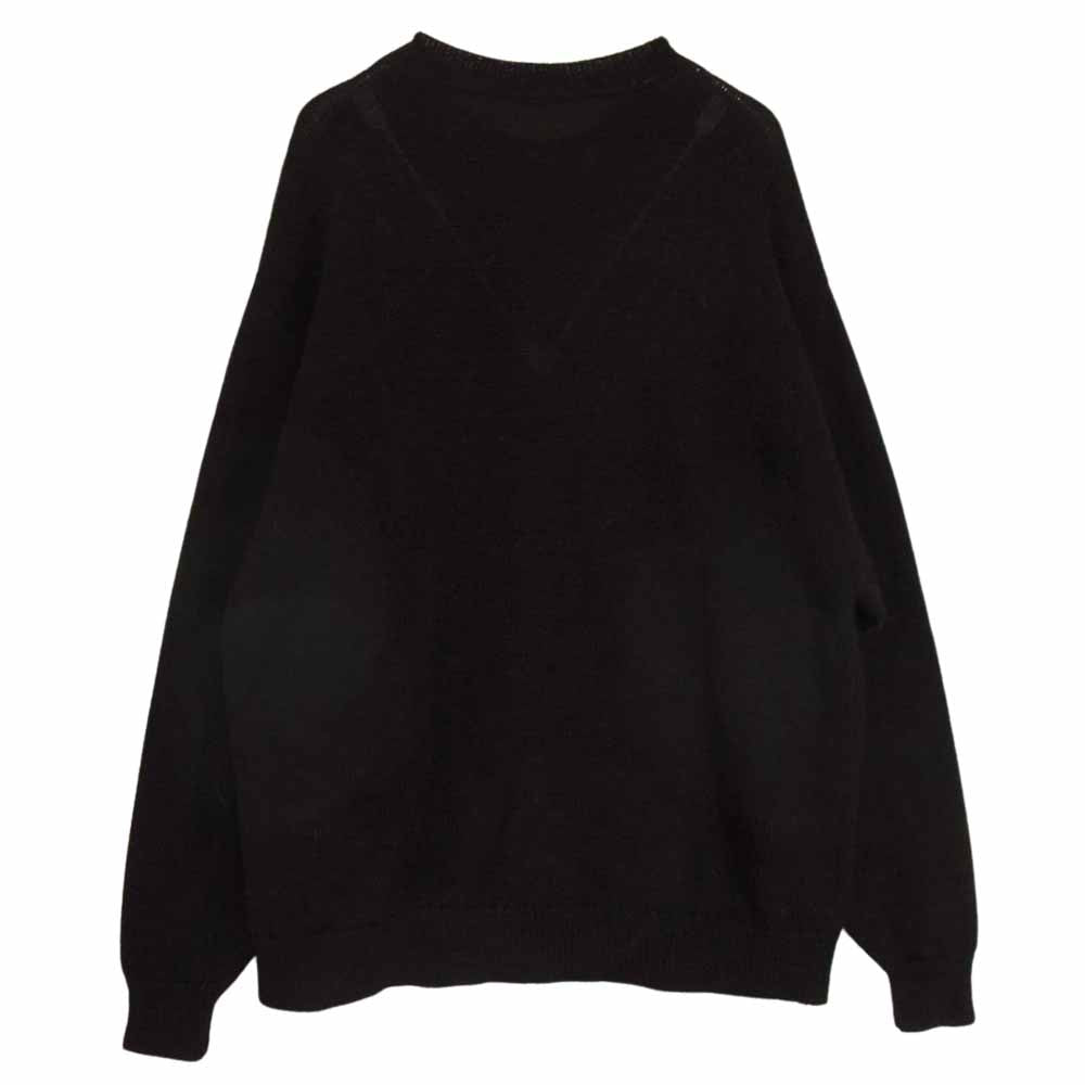 COMOLI コモリ 21AW U03-06001 ブラックアルパカ クルーネック ニット