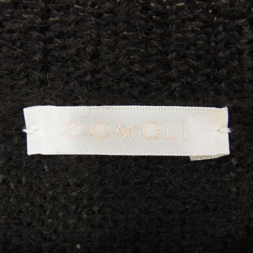 COMOLI コモリ 21AW U03-06001 ブラックアルパカ クルーネック ニット ブラック系 サイズ表記無【中古】