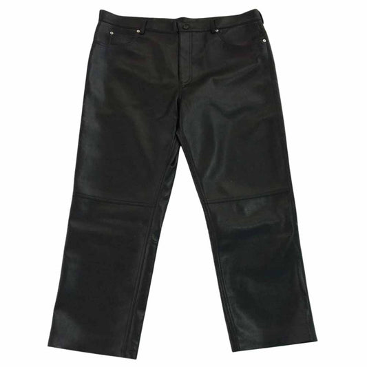 マーティンローズ フェイクレザー ストレート トラウザー パンツ ブラック系 XL【中古】