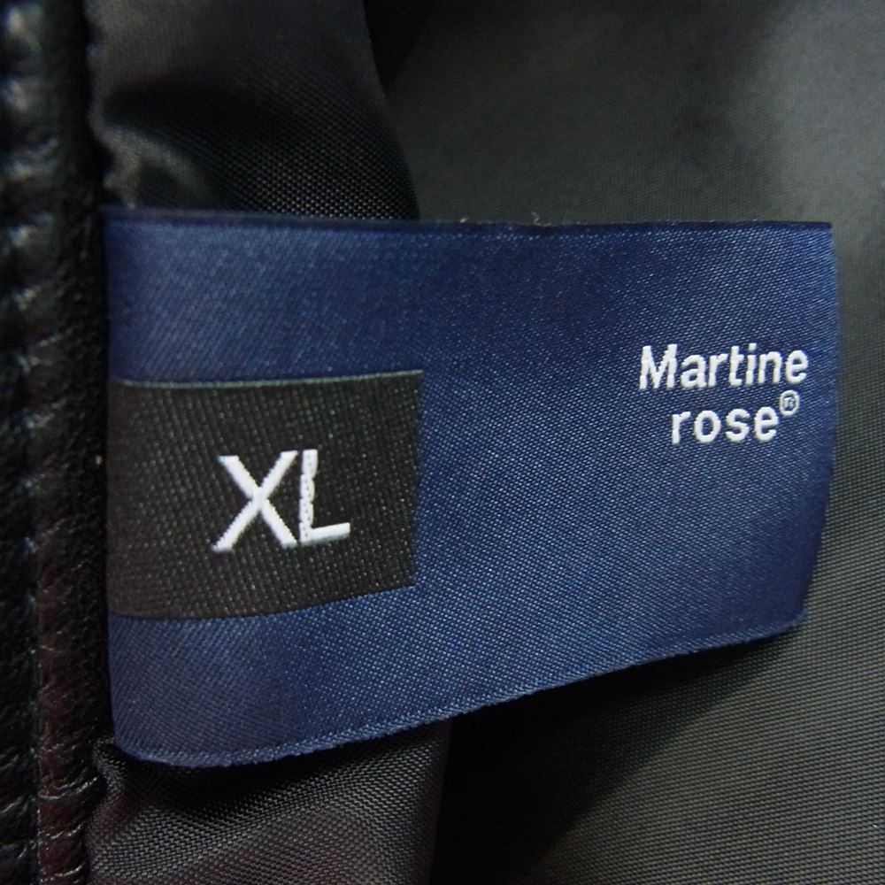マーティンローズ フェイクレザー ストレート トラウザー パンツ ブラック系 XL【中古】