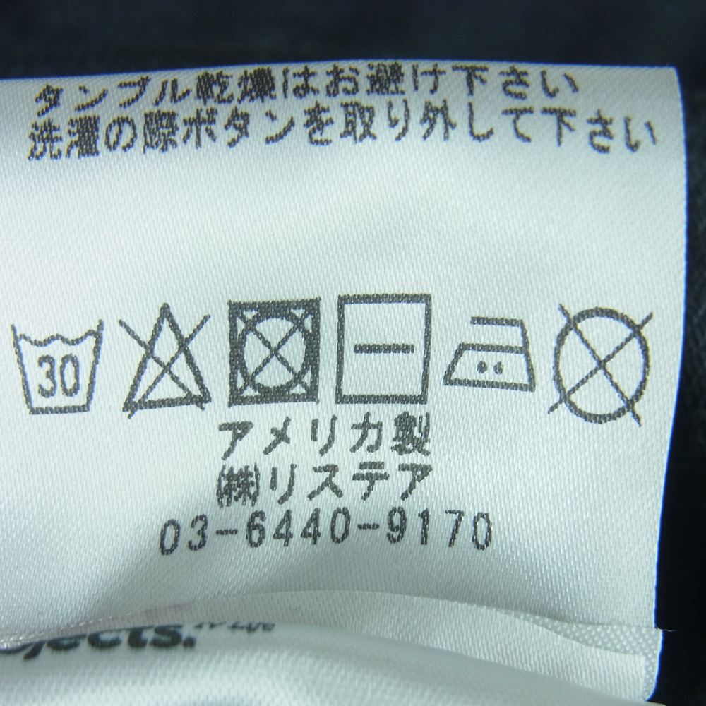 オブジェクツ フォー ライフ 22AW 001-201-02-M ロゴプリント 立体 パネル切替 デニム ジャケット ダークネイビー系 サイズ表記なし【中古】