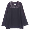 MAISON MARGIELA メゾンマルジェラ MM6 エムエムシックス 22AW S62GD0134 S23588 Vネック スタッズ エイズ カットソー 長袖 Tシャツ ブラック系 XXL【美品】【中古】