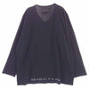 MAISON MARGIELA メゾンマルジェラ MM6 エムエムシックス 22AW S62GD0134 S23588 Vネック スタッズ エイズ カットソー 長袖 Tシャツ ブラック系 XXL【美品】【中古】