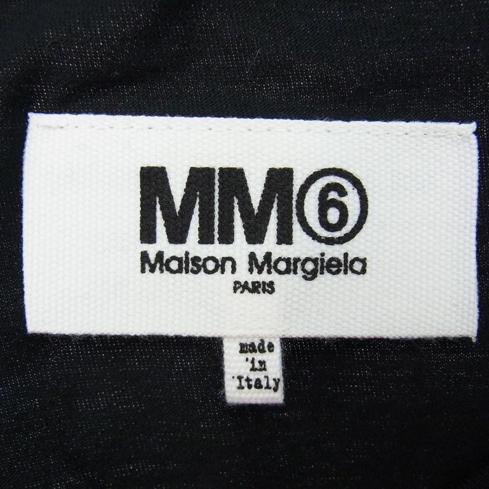 MAISON MARGIELA メゾンマルジェラ MM6 エムエムシックス 22AW S62GD0134 S23588 Vネック スタッズ エイズ カットソー 長袖 Tシャツ ブラック系 XXL【美品】【中古】