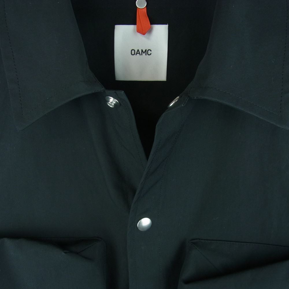 オーエーエムシー 22SS PUFF BLOUSON オーバーサイズ 長袖 シャツ ブルゾン ジャケット ブラック系 S【美品】【中古】