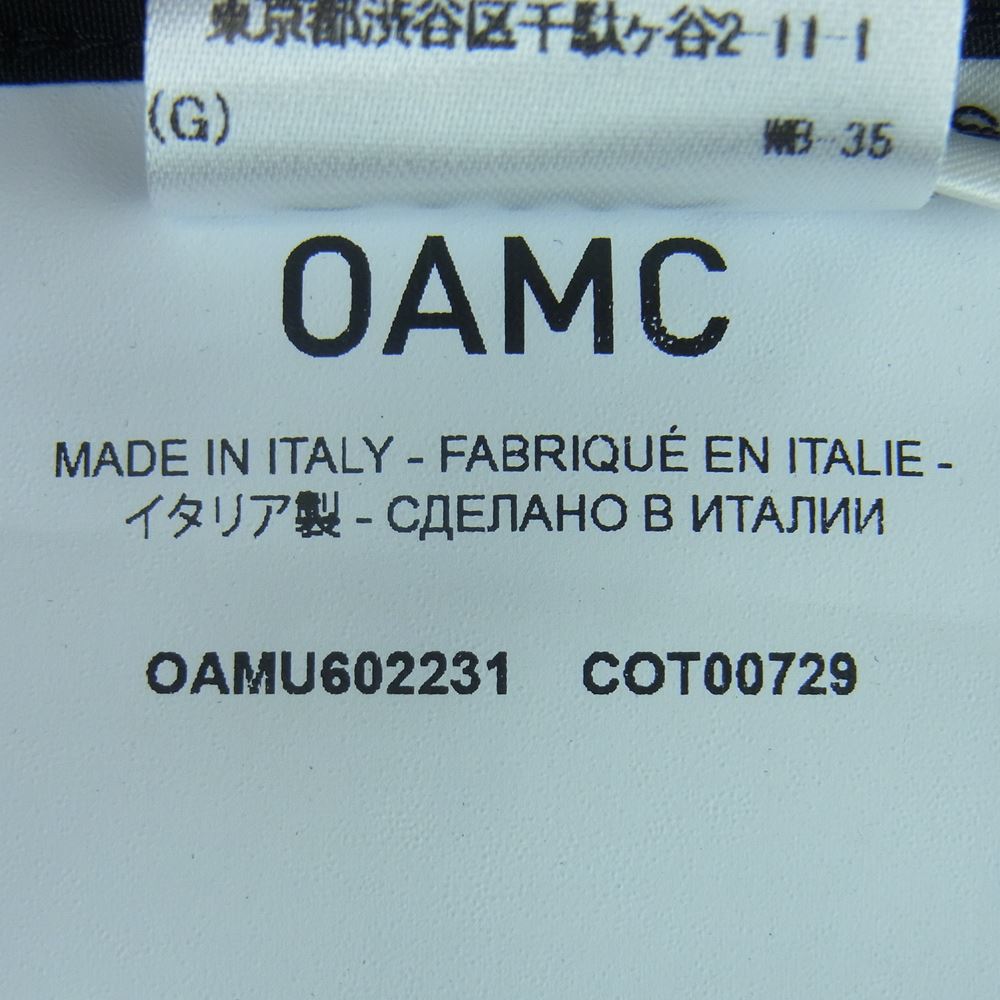 オーエーエムシー 22SS PUFF BLOUSON オーバーサイズ 長袖 シャツ ブルゾン ジャケット ブラック系 S【美品】【中古】