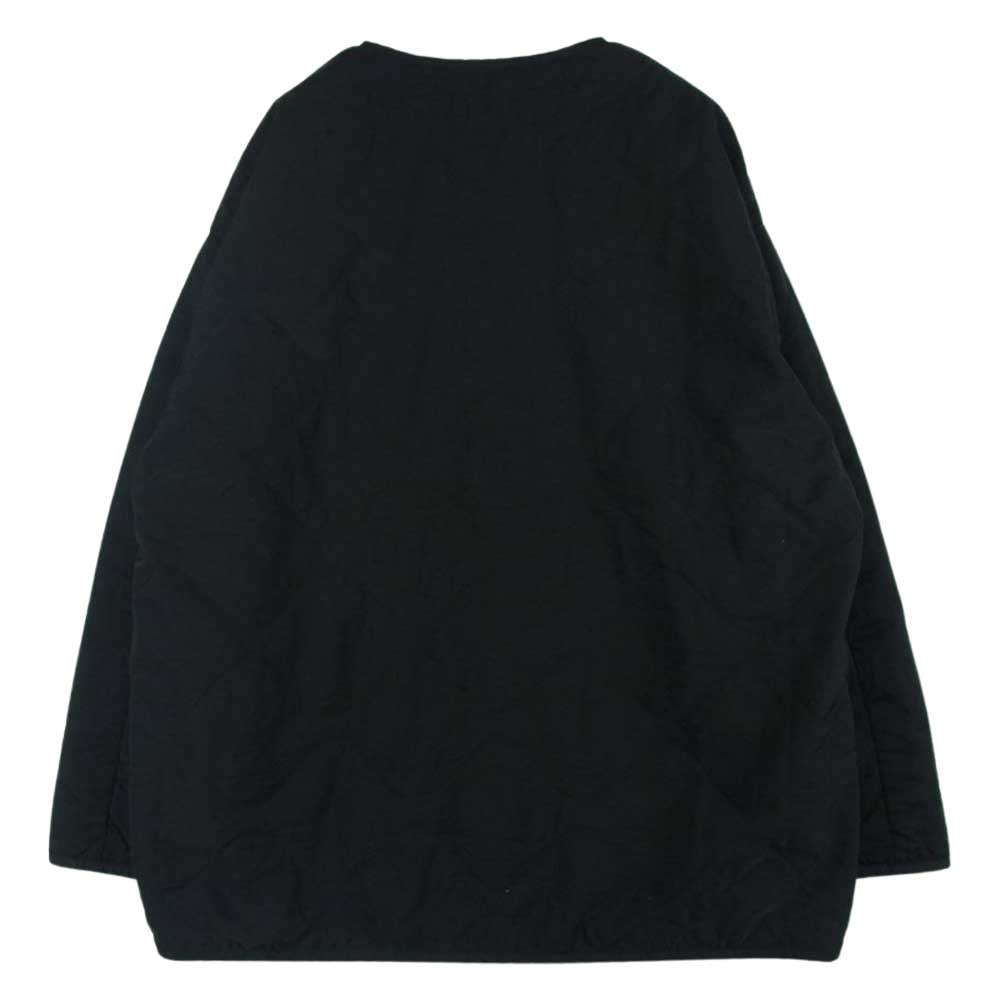 PORTER CLASSIC ポータークラシック 22AW SUPER NYLON MILITARY LINER 製品染め スーパーナイロン ミリタリー ライナー 中綿 キルティング カーディガン ブラック系 3【中古】