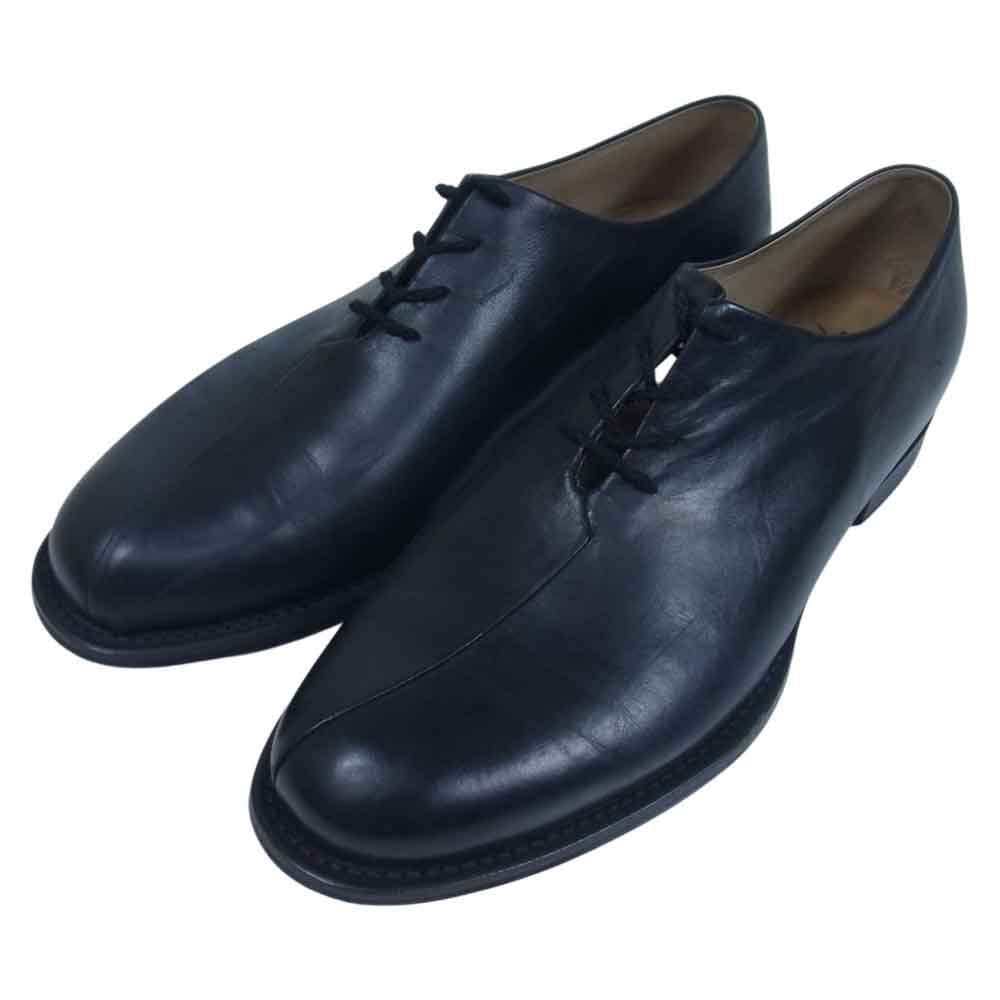 Yohji Yamamoto ヨウジヤマモト CHEREVICHKIOTVICHKI シェレヴィッキオヴィッキ ASYMMETRIC FRONT C アシンメトリー フロント レザー シューズ ブラック系 42【中古】