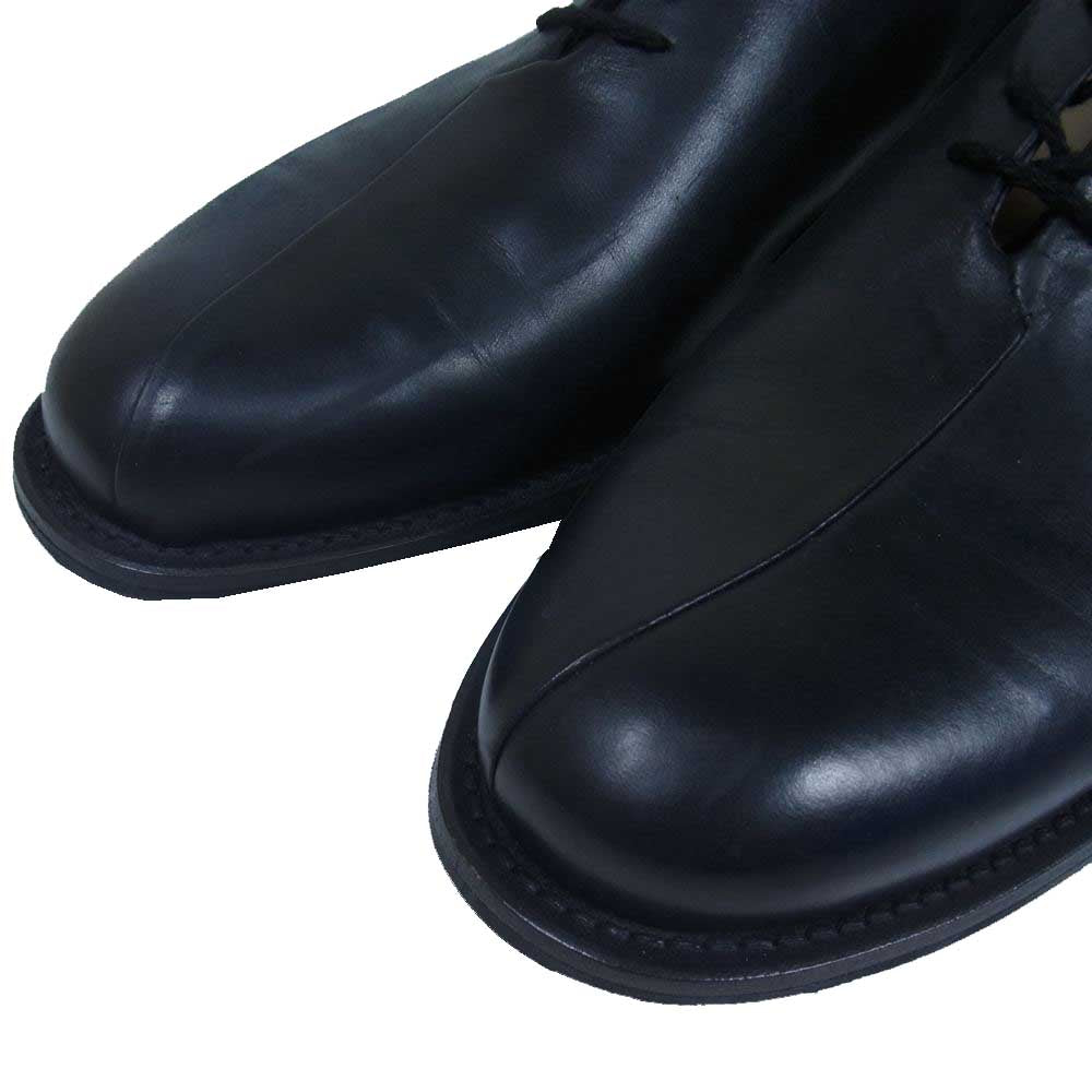 Yohji Yamamoto ヨウジヤマモト CHEREVICHKIOTVICHKI シェレヴィッキオヴィッキ ASYMMETRIC FRONT C アシンメトリー フロント レザー シューズ ブラック系 42【中古】