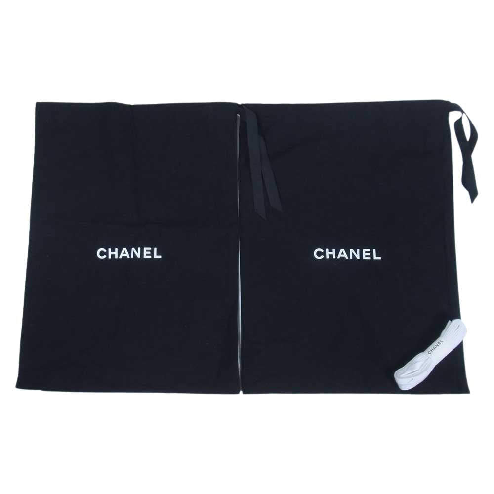 CHANEL シャネル 21SS G37492 SPORT-FLYER ココマーク レザー切替 スポーツフライヤー メッシュ スニーカー シューズ ブラック系 43【中古】