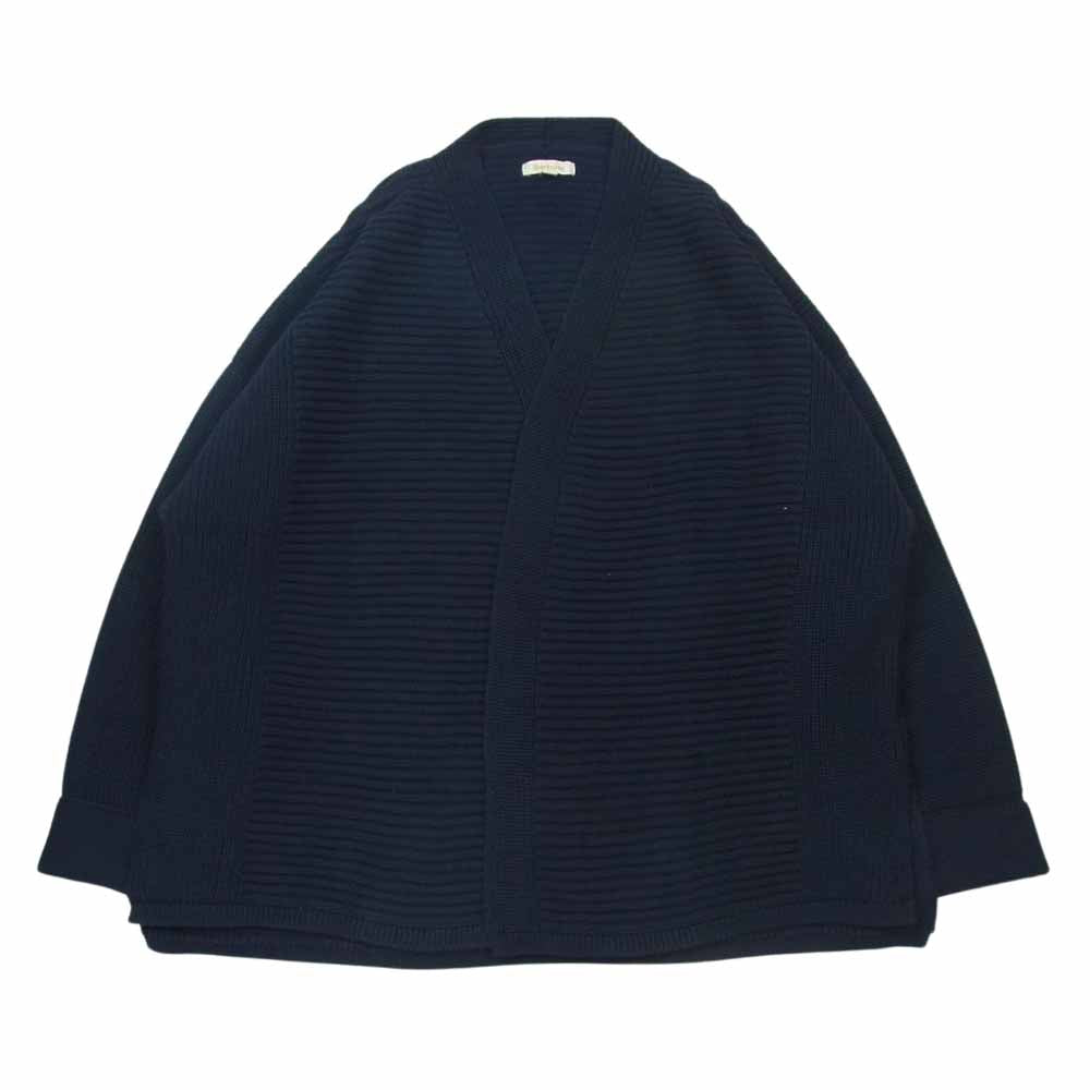Barbour バブアー STITCH GUERNSEY CARDIGAN ガンジー カーディガン コットン ニット ダークネイビー系 L【中古】
