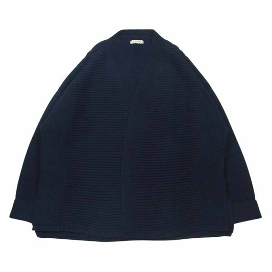 Barbour バブアー STITCH GUERNSEY CARDIGAN ガンジー カーディガン コットン ニット ダークネイビー系 L【中古】