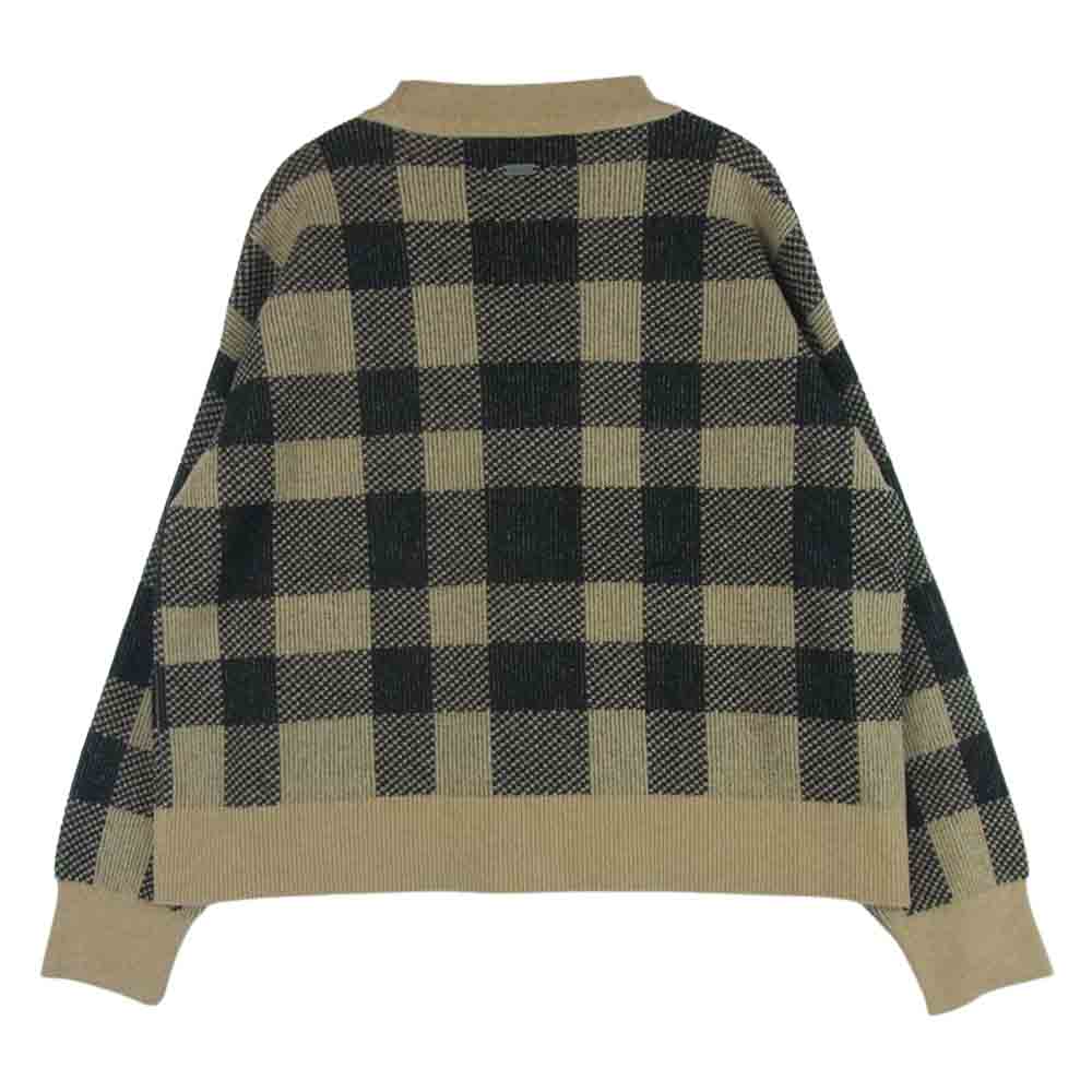 Barbour バブアー TARTAN GLENDEVON CARDY ニット カーディガン ウール トルコ製 ブラウン系 36【中古】