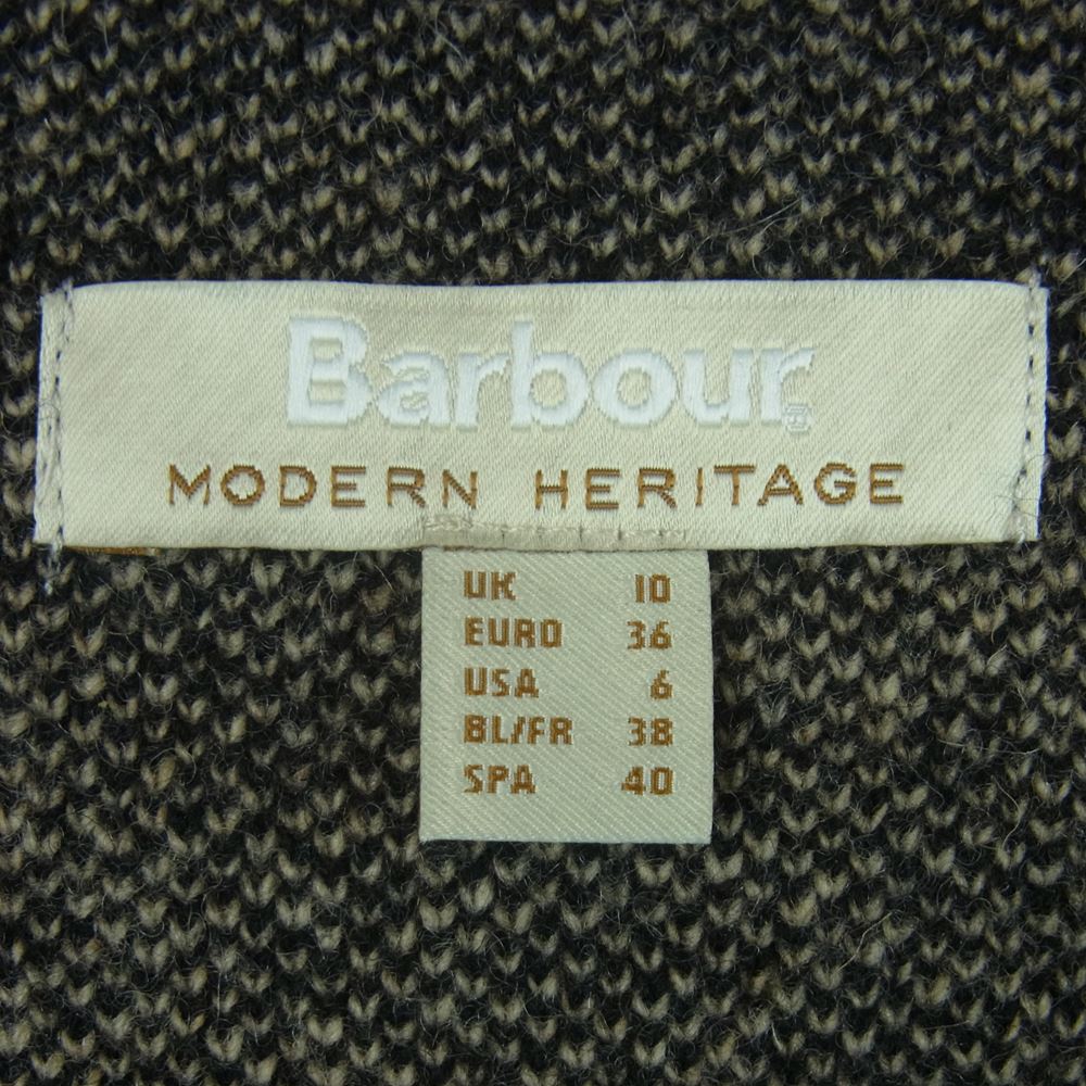Barbour バブアー TARTAN GLENDEVON CARDY ニット カーディガン ウール トルコ製 ブラウン系 36【中古】