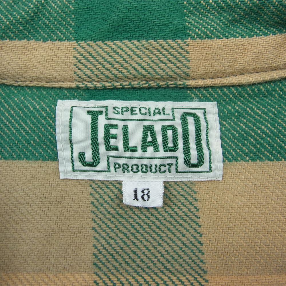JELADO ジェラード ヘビーネル チェック シャツ グリーン系 18【中古】