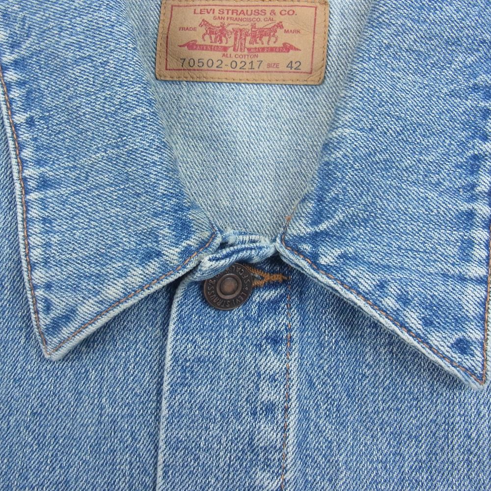 Levi's リーバイス PC9-85206-0000 LVC ORANGE TAB TYPE II トラッカー デニム ジャケット インディゴブルー系 42【中古】