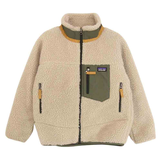 patagonia パタゴニア 19AW 65625 子供用 K'S RETRO-X JACKET キッズ レトロ エックス ジャケット ベージュ系 キッズS(7-8)【中古】