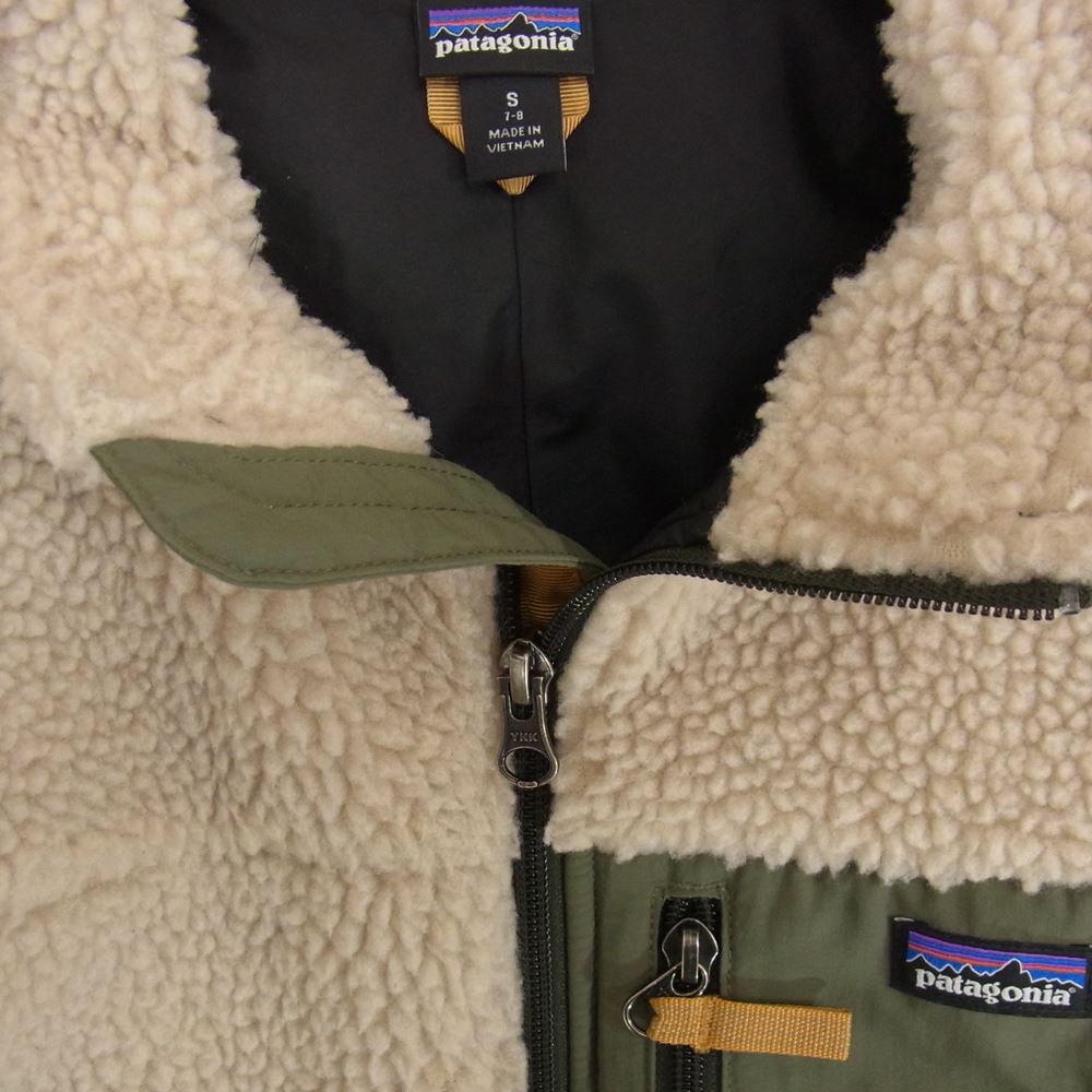 patagonia パタゴニア 19AW 65625 子供用 K'S RETRO-X JACKET キッズ レトロ エックス ジャケット ベージュ系 キッズS(7-8)【中古】