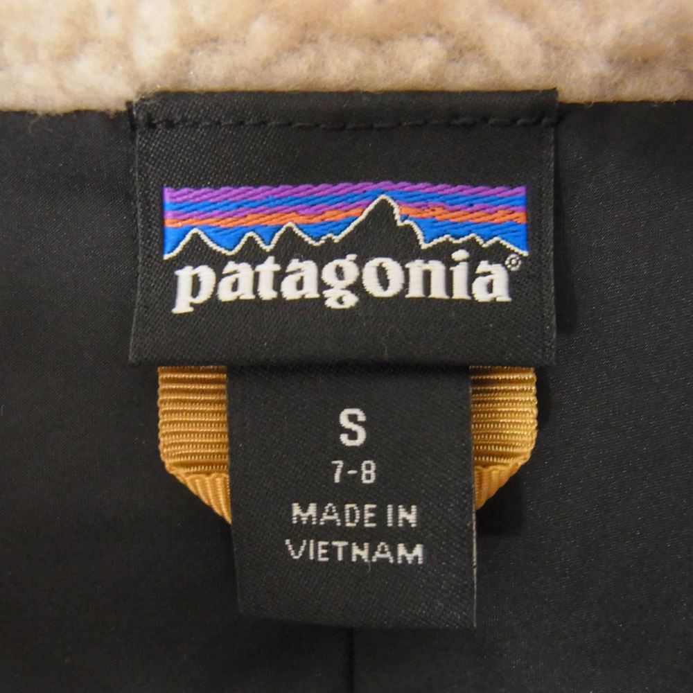 patagonia パタゴニア 19AW 65625 子供用 K'S RETRO-X JACKET キッズ レトロ エックス ジャケット ベージュ系 キッズS(7-8)【中古】