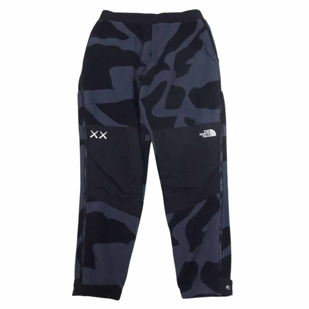 THE NORTH FACE ノースフェイス NF0A7WMC × KAWS カウズ Retro 1995 Denali Pant レトロ デナリ フリース パンツ ブラック系 L【美品】【中古】