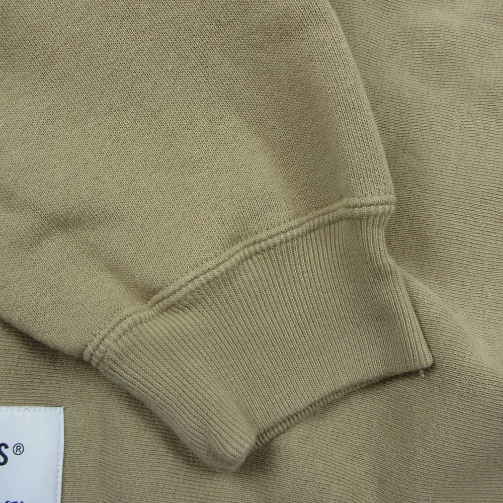 WTAPS ダブルタップス 21AW C8-U037 × Champion チャンピオン リバースウィーブ クルーネック スウェット ベージュ系 L【中古】