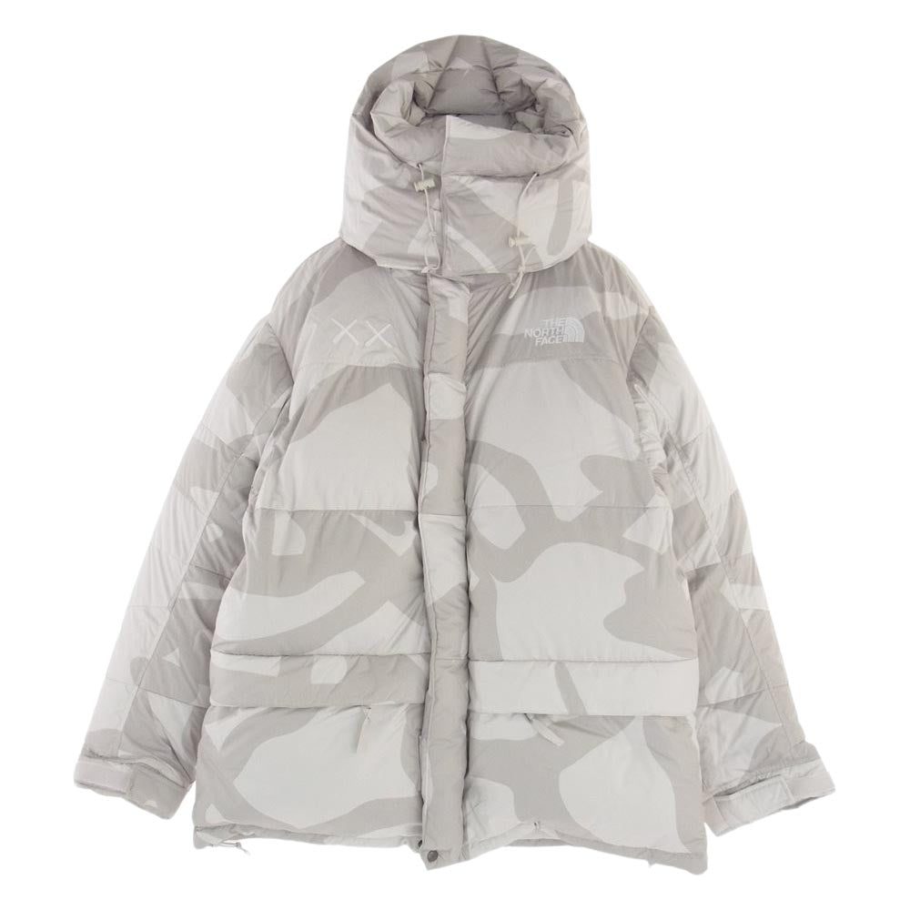 THE NORTH FACE ノースフェイス NF0A7WLT × KAWS カウズ Retro 1994 Himalayan Parka ヒマラヤン カモ ダウン ジャケット オフホワイト系 L【美品】【中古】